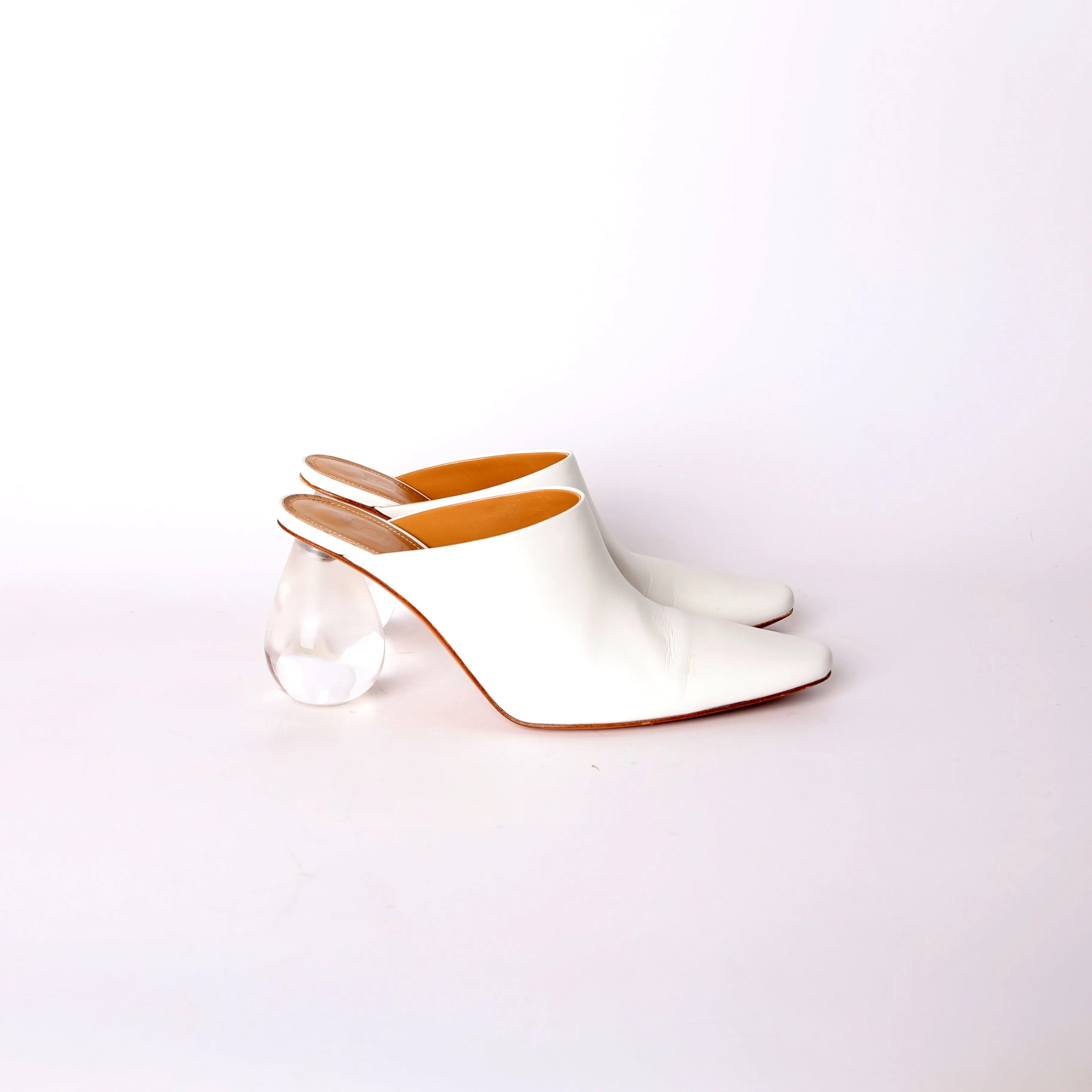 Bulb Heeled Mules Size 37