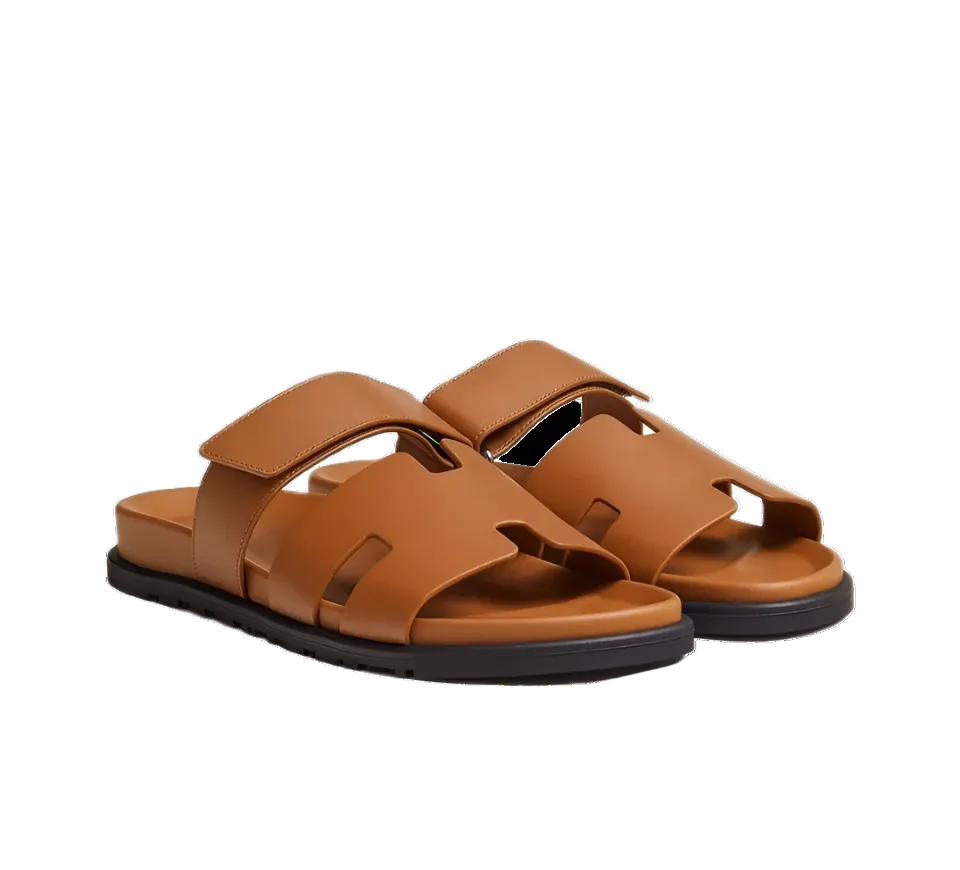 Hermes Chypre Sandals "Naturel Calfskin Leather"