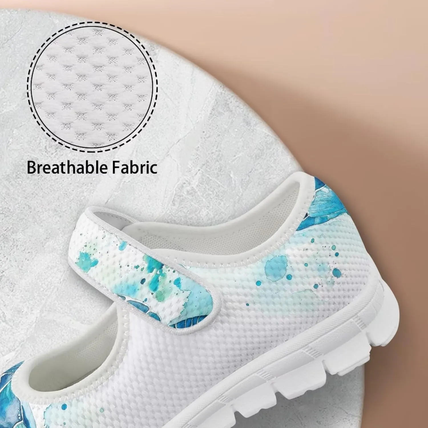 JoyLamoria Rainbow LGBT Walking Shoes Y2K Leopard Flats Arch Support Travel Working Nurse Shoes Light Wight Diabetic Shoes