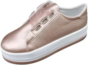 Lausiuoe Sneakers For Women Walking Shoes Comfortable Canvas Sneakers Low Top Fashion Casual Soft Non-Slip Flat Loafers