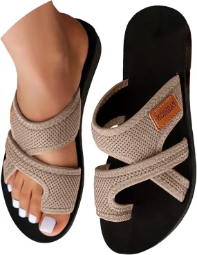Orthopedic Sandals for Women 2025 Summer Casual Open Toe Beach Vacation Shoes Trendy Comfortable Arch Support Sandal