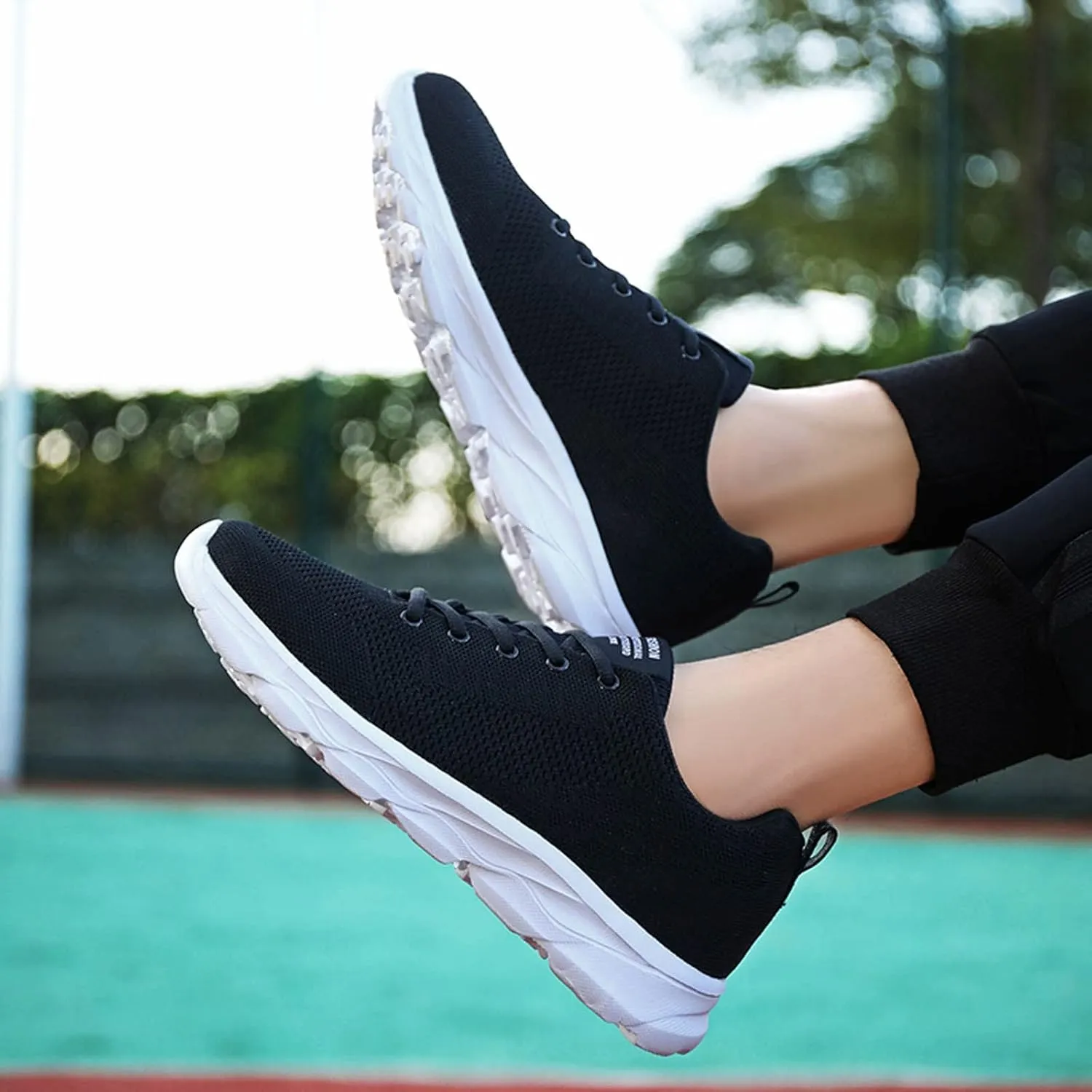 Orthopedic Sneakers for Women Breathable Lace-Up Sneaker Wide Width Lightweight Running Shoes with Arch Support