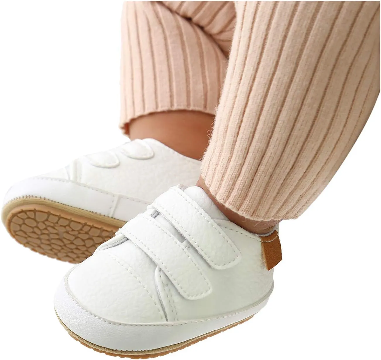 Soft Baby Boys Rubber Sole Girls -Slip Shoes Sneaker Leather Infant Baby Shoes Size 4 Infant Boy