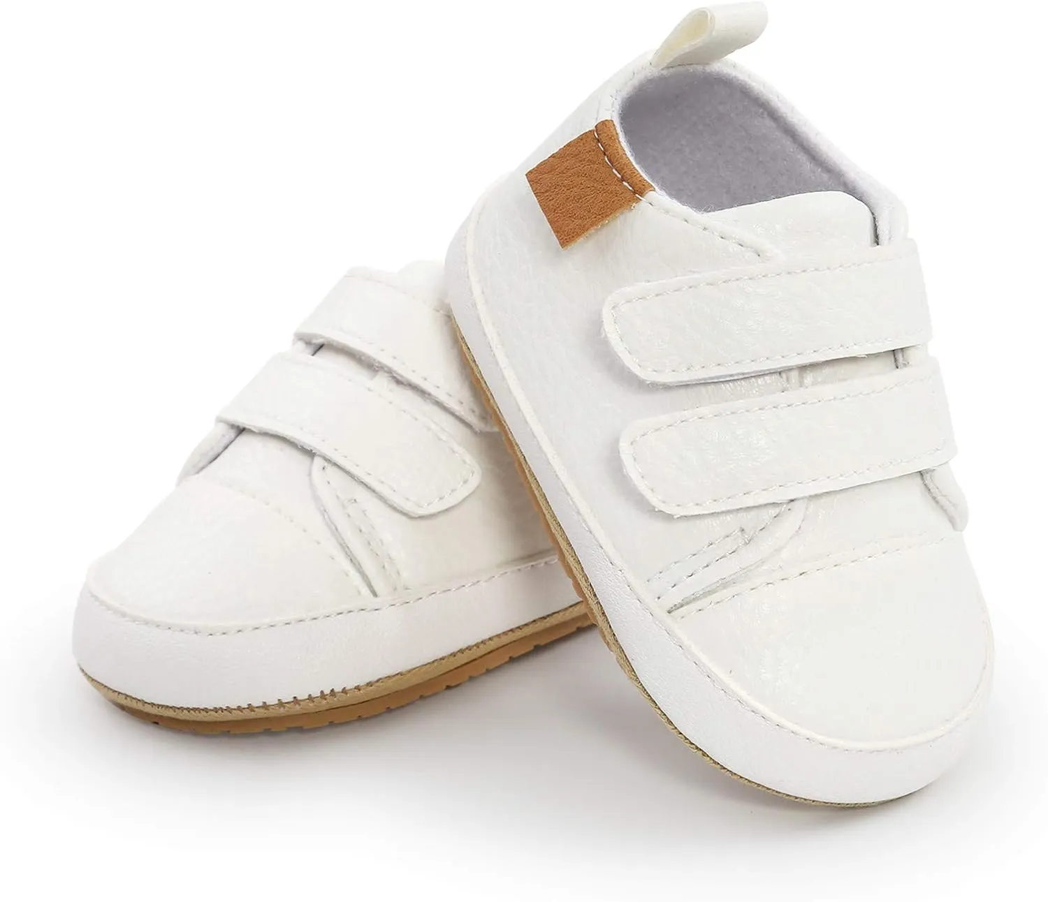 Soft Baby Boys Rubber Sole Girls -Slip Shoes Sneaker Leather Infant Baby Shoes Size 4 Infant Boy