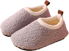 Toddler Indoor Outdoor Sneaker Kids Girls Boys Fuzzy Warm House Sport Shoes Slip On Soft Sole Ankle Cozy Flat Shoes