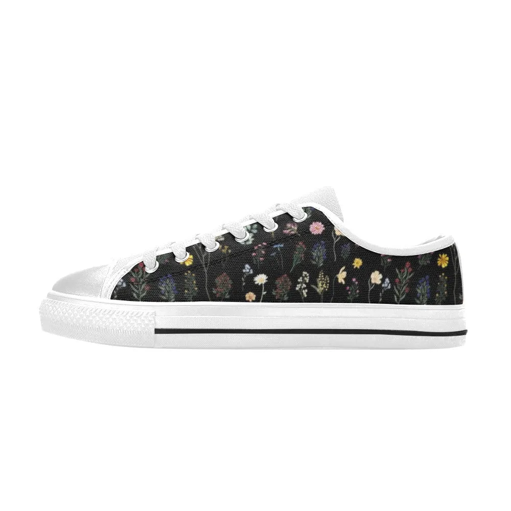 Wildflowers Black Women's Low Rise Shoes up to size 12