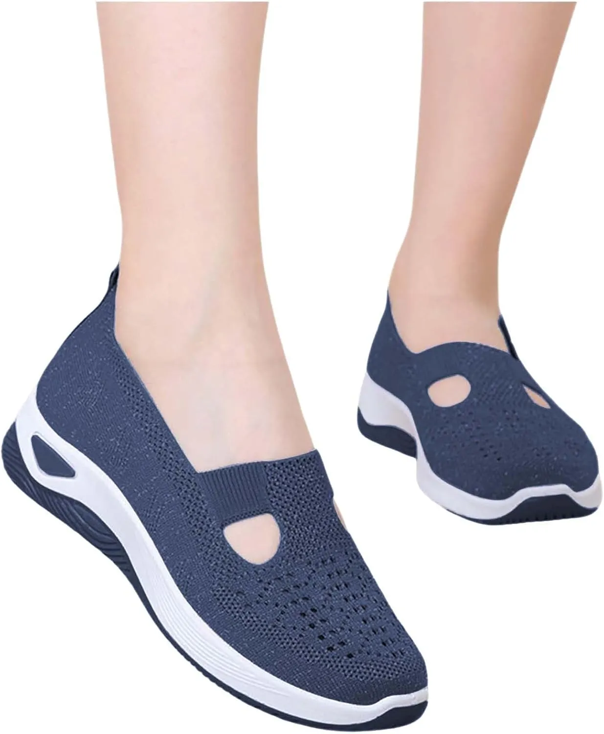 Women's Woven Orthopedic Breathable Soft Shoes Mens Running Shoes Mesh Casual Slip On Shoes Men Shoes Sneakers Platform Tennis Shoe Cross Trainer Shoe